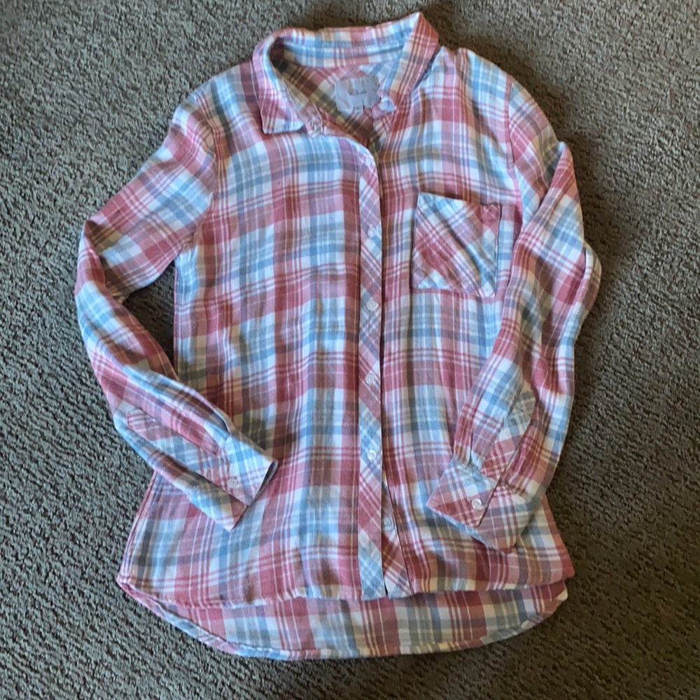 Rails button down plaid shirt